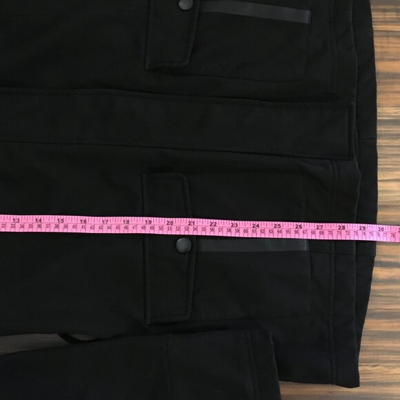 [Novelti] Black Fleece Lined High Collar Hooded Raincoat | L | Good - Picture 5 of 15